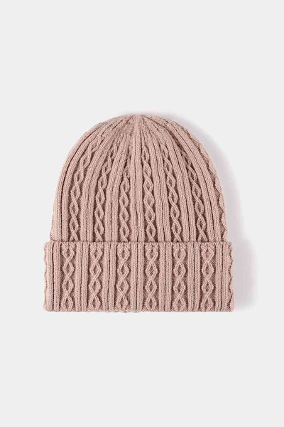 Mixed Knit Cuff Beanie